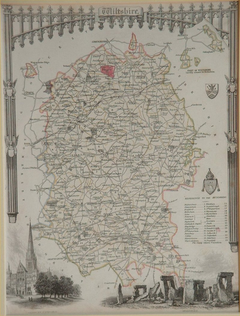 Map of Wiltshire - Moule